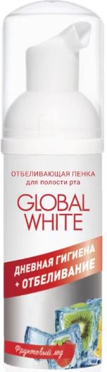 фото упаковки Global White пенка для полости рта отбеливающая Фруктовый лед