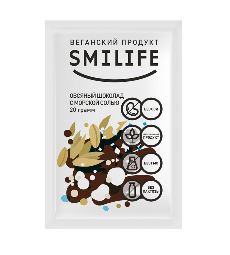 фото упаковки Smilife Шоколад овсяный с морской солью