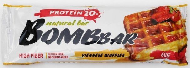 фото упаковки Bombbar батончик протеиновый Венские вафли