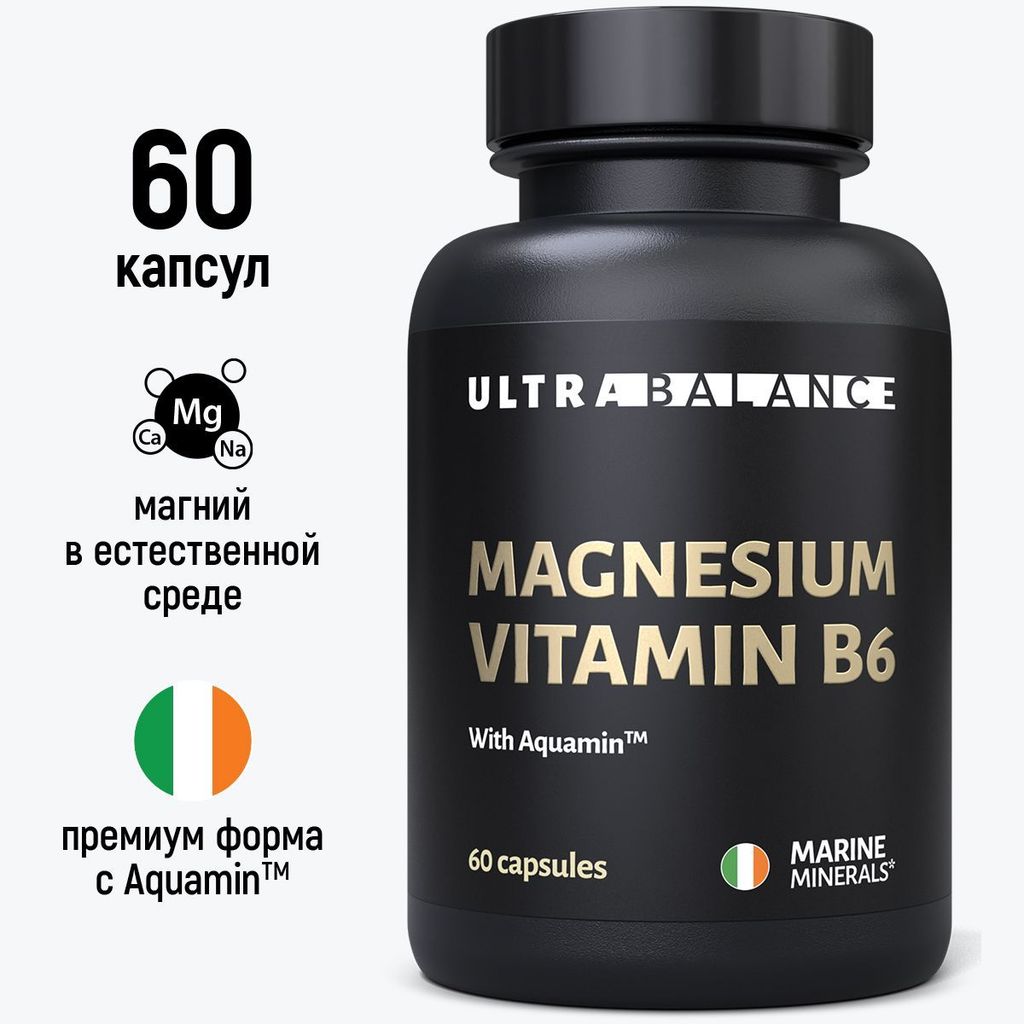 фото упаковки Ultrabalance Магний B6 Magnesium Vitamin B6, Витамины и минералы для нервной системы, успокоительное, антистресс, комплекс для женщин и мужчин, капсулы, 60 шт. фото упаковки Ultrabalance Магний B6 Magnesium Vitamin B6, Витамины и минералы для нервной системы, успокоительное, антистресс, комплекс для женщин и мужчин