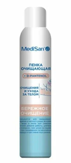 фото упаковки MediSan пенка очищающая для ухода за телом