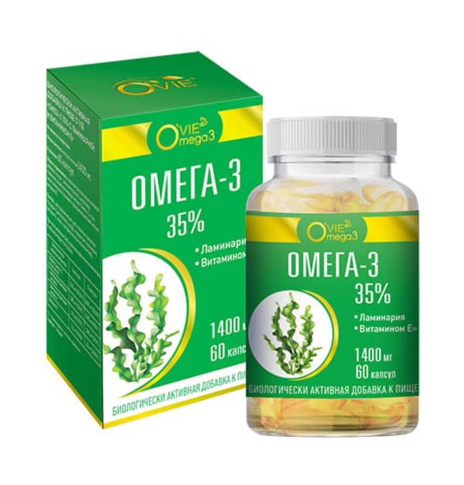 фото упаковки Ovie Омега-3 35% с ламинарией и витамином Е