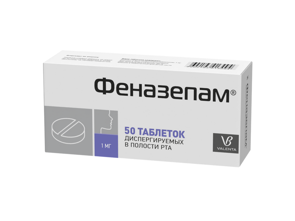 Феназепам, 1 мг, таблетки, диспергируемые в полости рта, 50 шт. купить по  выгодной цене в Санкт-Петербурге, заказать с доставкой в аптеку, инструкция  по применению, отзывы, аналоги, Валента Фарм