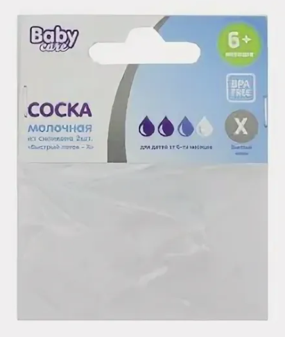 фото упаковки Baby Care соска молочная из силикона