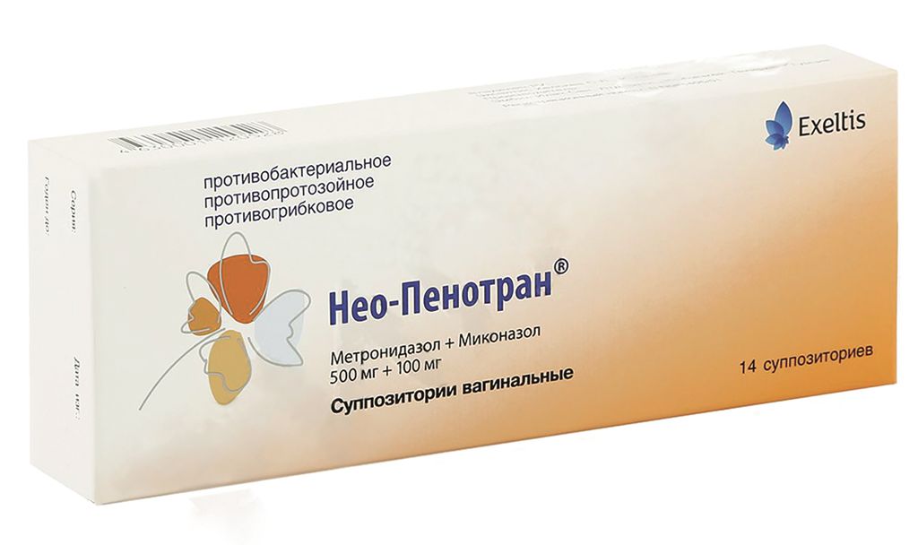 Нео-Пенотран, 500 мг+100 мг, суппозитории вагинальные, 14 шт. купить по  цене от 880 руб в Санкт-Петербурге, заказать с доставкой в аптеку,  инструкция по применению, отзывы, аналоги, Embil Pharmaceutical Co.