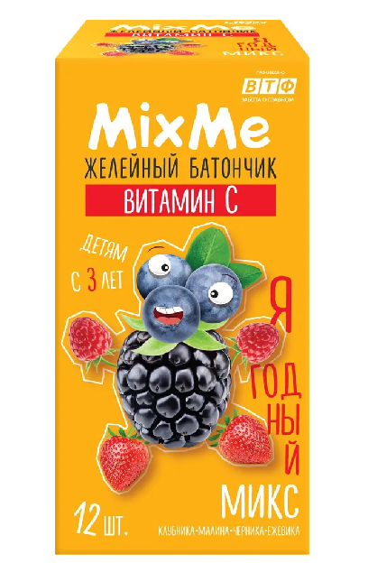 фото упаковки MixMe Витамин С Ягодный микс батончик желейный