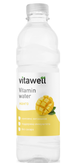 фото упаковки Vitawell Напиток с витаминами слабогазированный Манго
