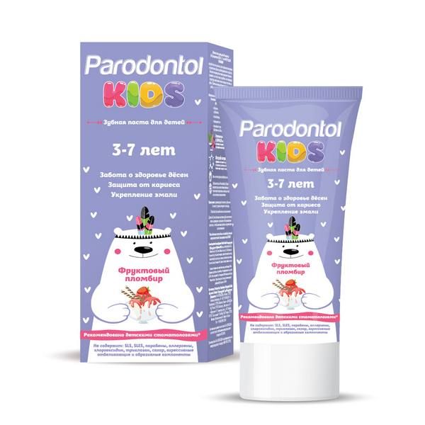 фото упаковки Пародонтол Kids Зубная паста для детей Фруктовый пломбир