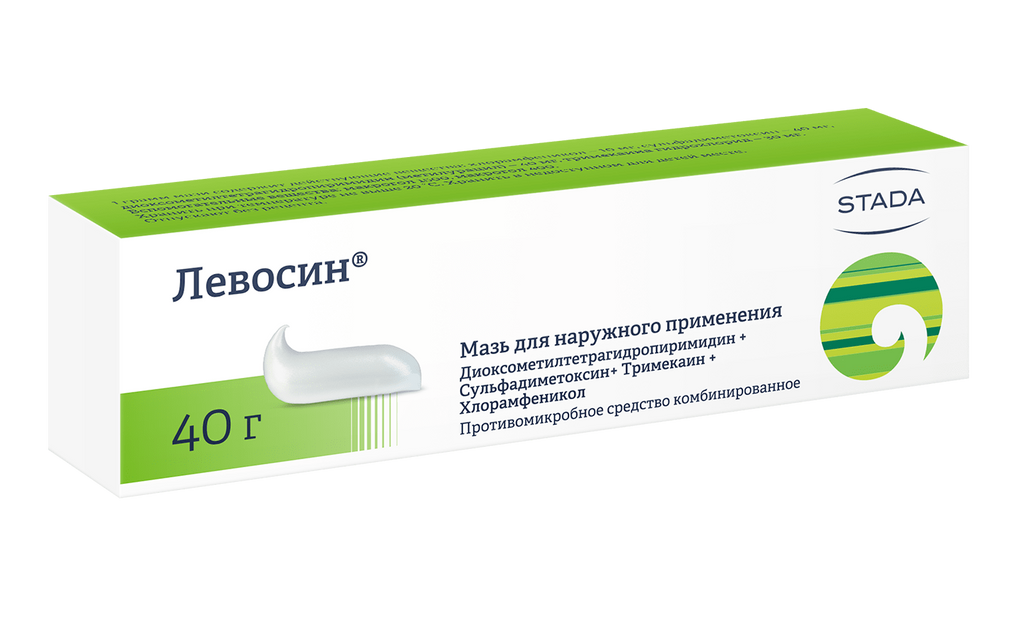 Левосин, мазь для наружного применения, 40 г, 1 шт.  по цене от .