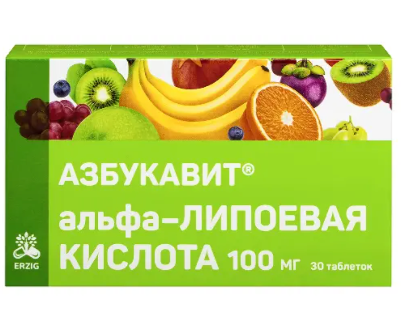 фото упаковки Азбукавит альфа-липоевая кислота