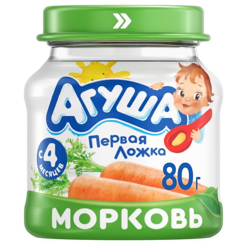 фото упаковки Агуша Овощные пюре Морковь