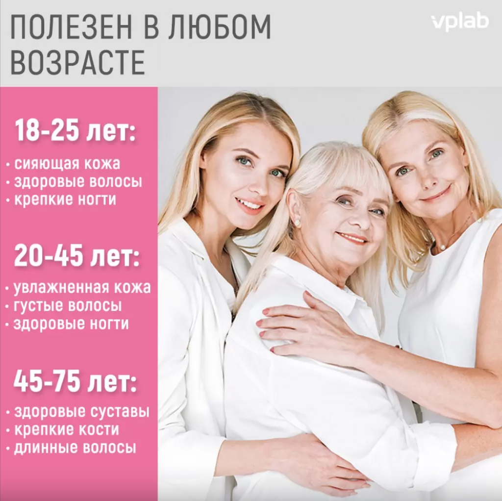 Vplab Beauty Collagen & Biotin Liquid Коллаген для женщин, концентрат, 10 мл, 10 шт.