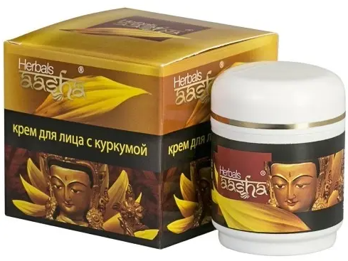 фото упаковки Aasha herbals крем для лица с куркумой