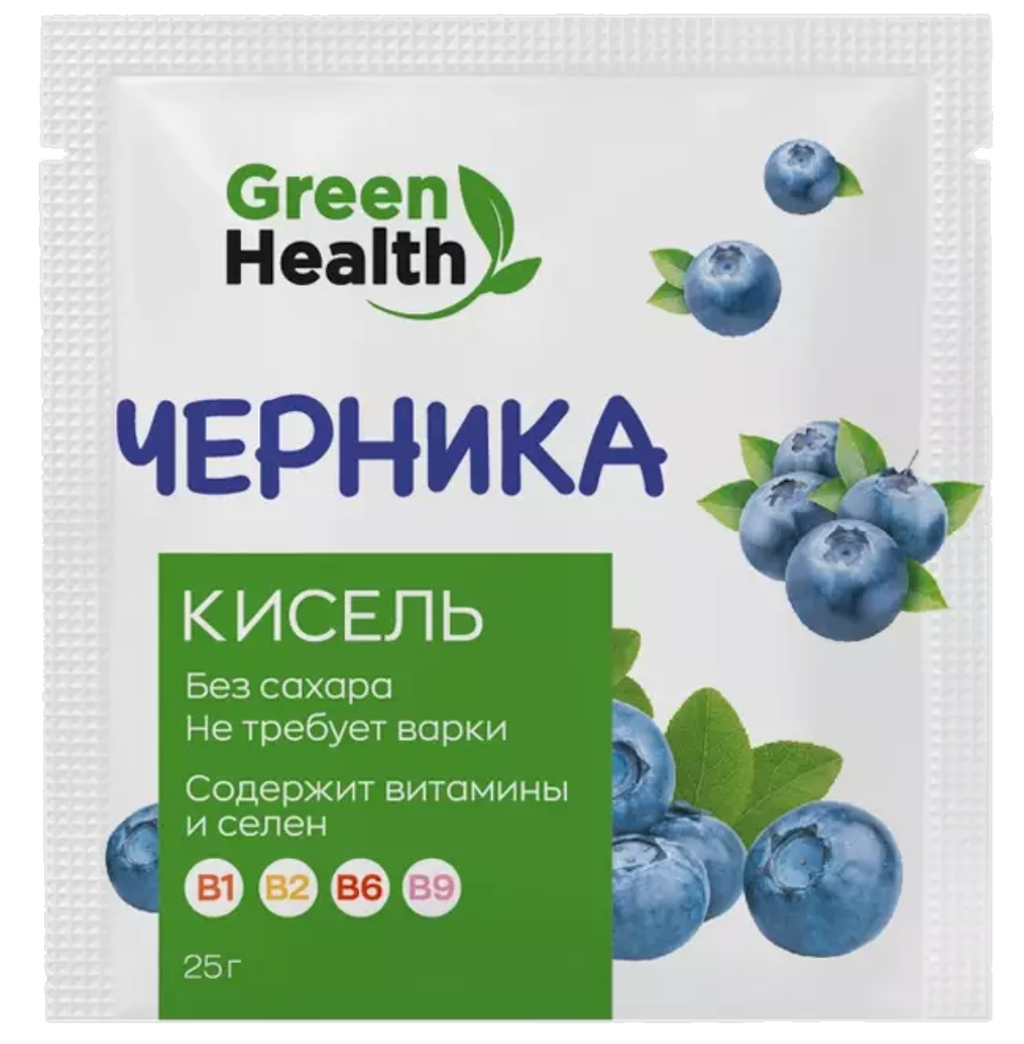 Грин Хэлф Кисель Черника без сахара, 25 г, 1 шт. купить по цене от 59 руб в  Санкт-Петербурге, заказать с доставкой в аптеку, инструкция по применению,  отзывы, аналоги, Биокор