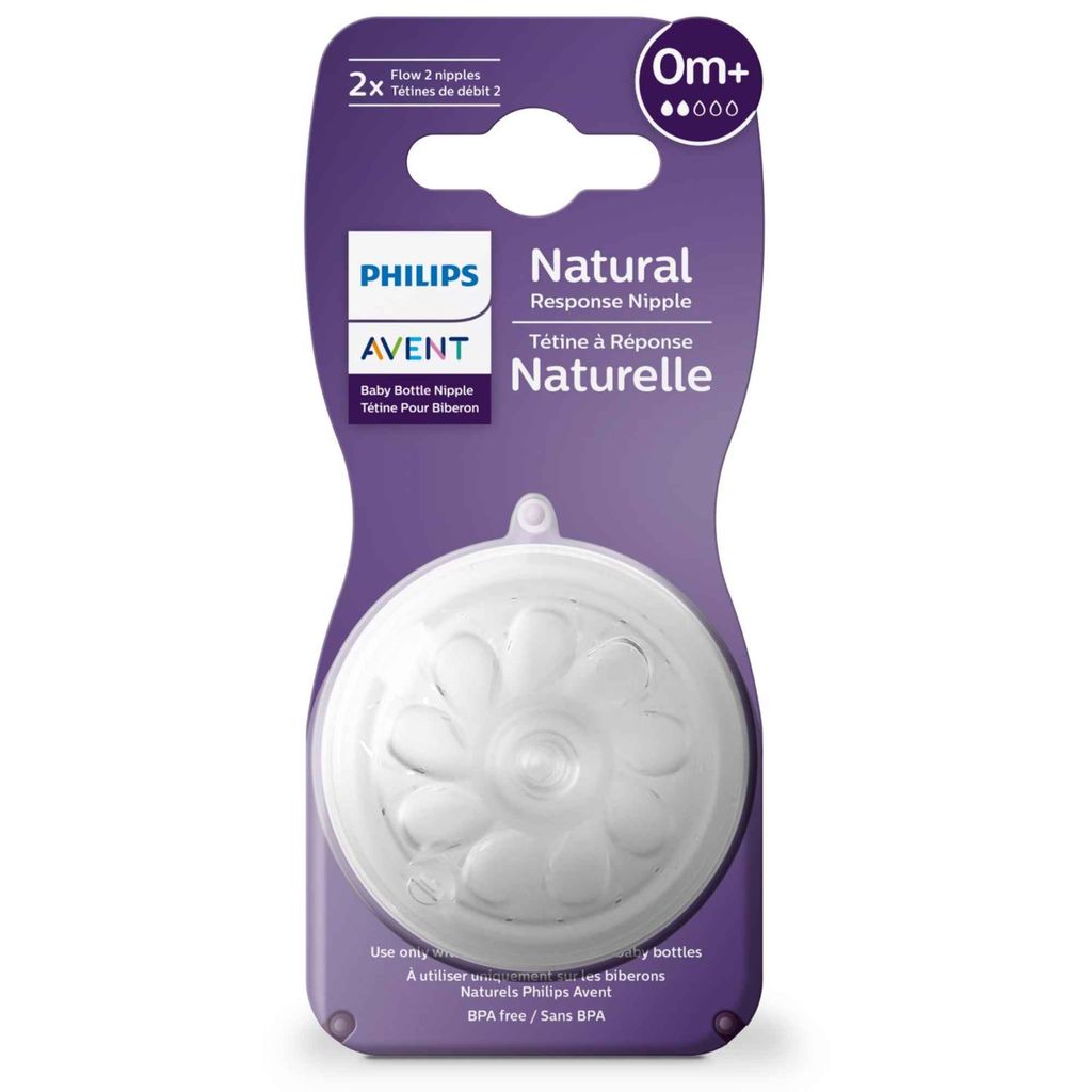 Philips Avent Соска силиконовая Natural Response медленный поток, арт.  SCY962/02, соска молочная, с 0 месяцев, 2 шт. купить по выгодной цене в  Санкт-Петербурге, заказать с доставкой в аптеку, инструкция по применению,  отзывы,