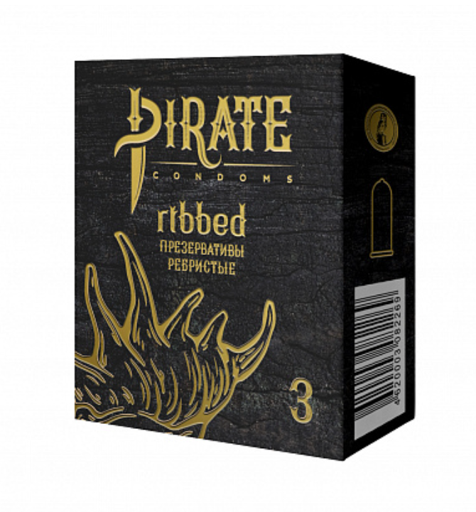 фото упаковки Pirate Презервативы ribbed