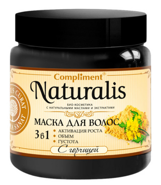 Compliment Naturalis Маска для волос 3 в 1, маска для волос, с горчицей, 500 мл, 1 шт.