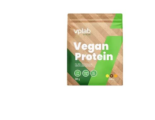 Протеин Vplab Vegan Protein, порошок, ваниль, 500 г, 1 шт.