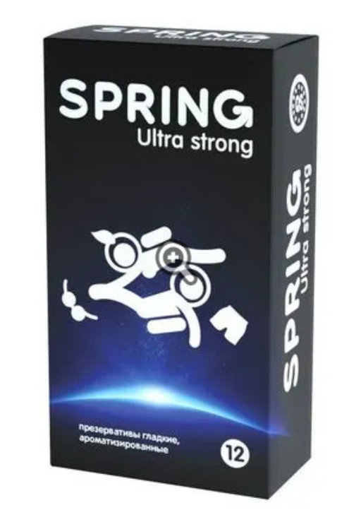 Spring Ultra Strong презервативы ультрапрочные, набор презервативов, 12 шт.