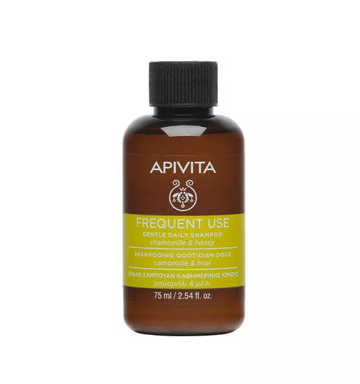 Apivita Шампунь мягкий для частого использования, шампунь, с ромашкой и мёдом, 75 мл, 1 шт.