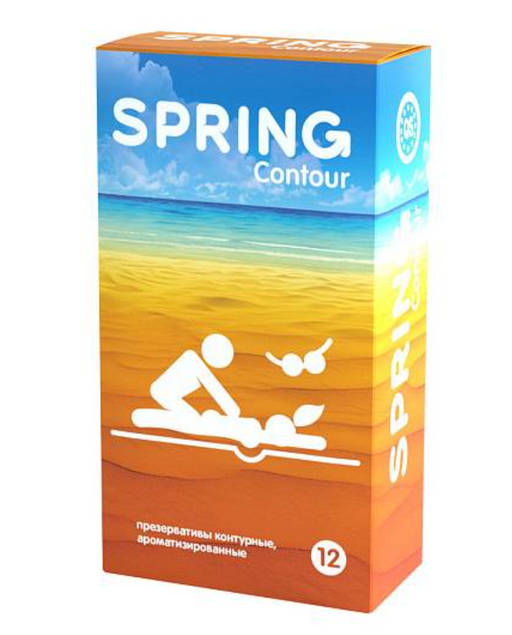 Spring Contour презервативы контурные, набор презервативов, 12 шт.