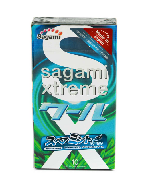 Sagami Xtreme Mint Презервативы латексные, презерватив, охлаждающий, 10 шт.