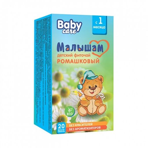 Baby Care Детский ромашковый фиточай, детский травяной чай, 1.5 г, 20 шт.