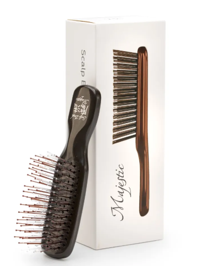 Majestic Scalp Brush японская расческа Black Coffee Mini, для тонких и ослабленных волос, 1 шт.