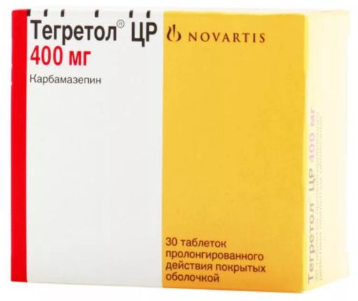 Тегретол ЦР, 200 мг, таблетки пролонгированного действия, покрытые .