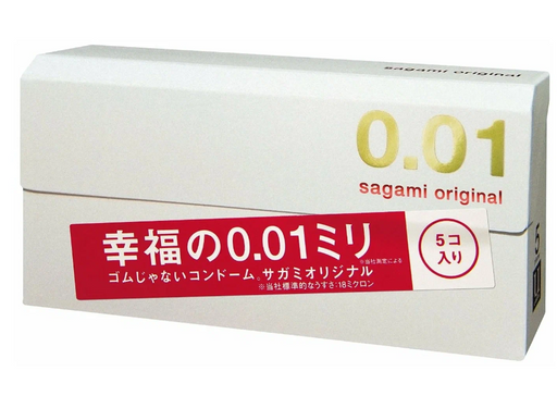 Sagami Original 001 Презервативы полиуретановые, презерватив, ультратонкие, 5 шт.