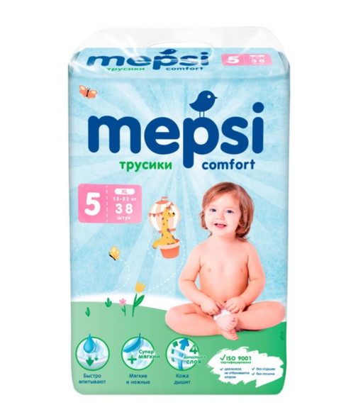 Mepsi Comfort Подгузники-трусики детские, XL, 12-22 кг, 38 шт.