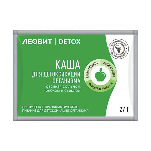 Леовит Detox Каша овсяная со льном, каша, яблоко и свекла, 27 г, 1 шт.