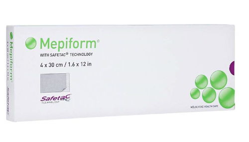 Mepiform повязка, 4см х 30см, нетканая основа, стерильно, 1 шт.