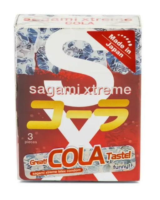 Sagami Xtreme Cola Презервативы, с ароматом колы, 3 шт.