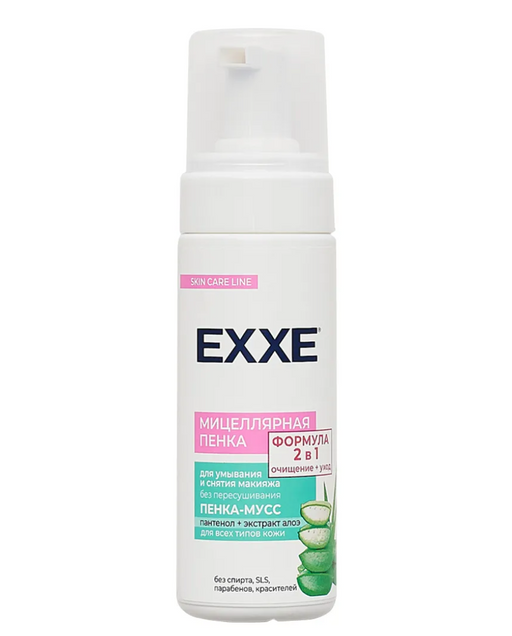 Exxe Мицеллярная пенка-мусс для умывания, для всех типов кожи, 150 мл, 1 шт.
