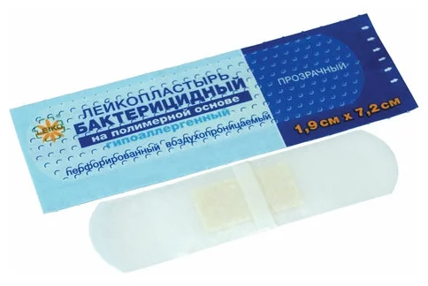 Leiko Лейкопластырь бактерицидный прозрачный, 1.9х7.2, полимерный (из полимерных материалов), 1 шт.