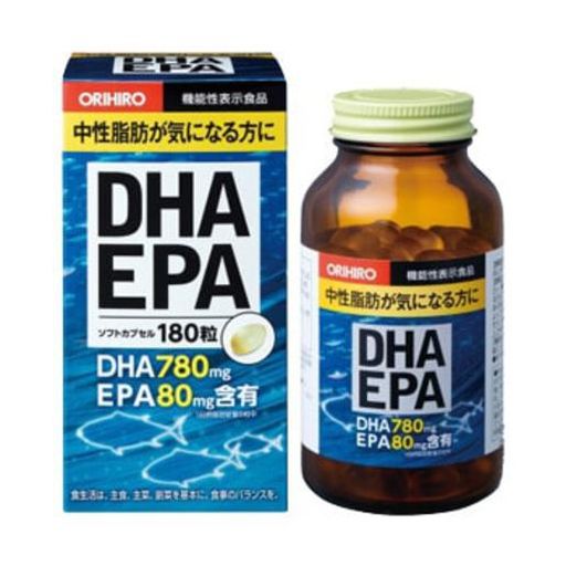 Orihiro DHA и EPA с витамином E, капсулы, 180 шт.