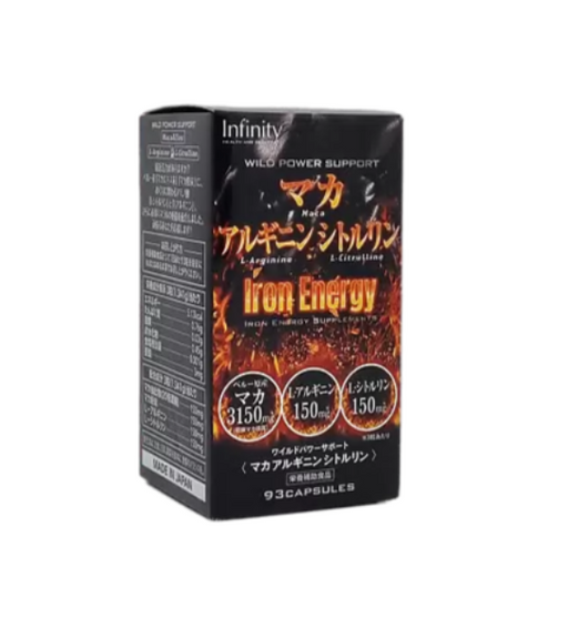 Infinity Iron Energy Мака, Цитруллин, Цинк, капсулы, 93 шт.