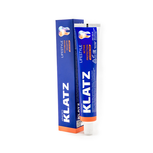 Klatz Lifestyle Зубная паста Активная защита, паста зубная, без фтора, 75 мл, 1 шт.