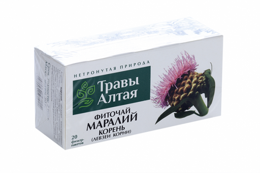 Травы Алтая Фиточай Маралий корень (Левзея), фиточай, 1.5 г, 20 шт.