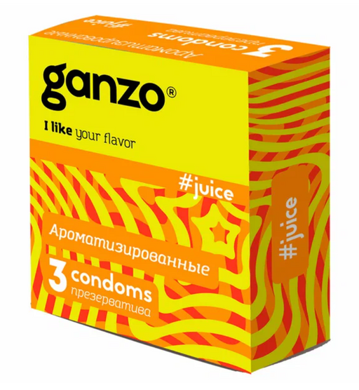 Ganzo Juice Презервативы ароматизированные, 3 шт.