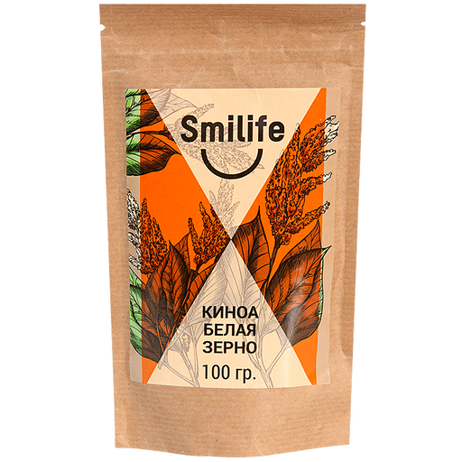 Smilife Киноа белое зерно, 100 г, 1 шт.