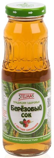 Стэлмас Березовый сок, с шиповником, 250 мл, 1 шт.
