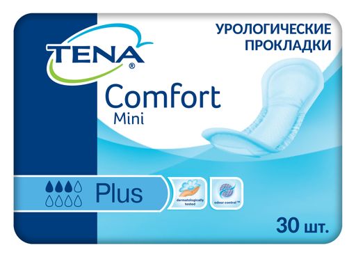 Прокладки урологические Tena Comfort Mini Plus, прокладки урологические, 3 капли, 30 шт.